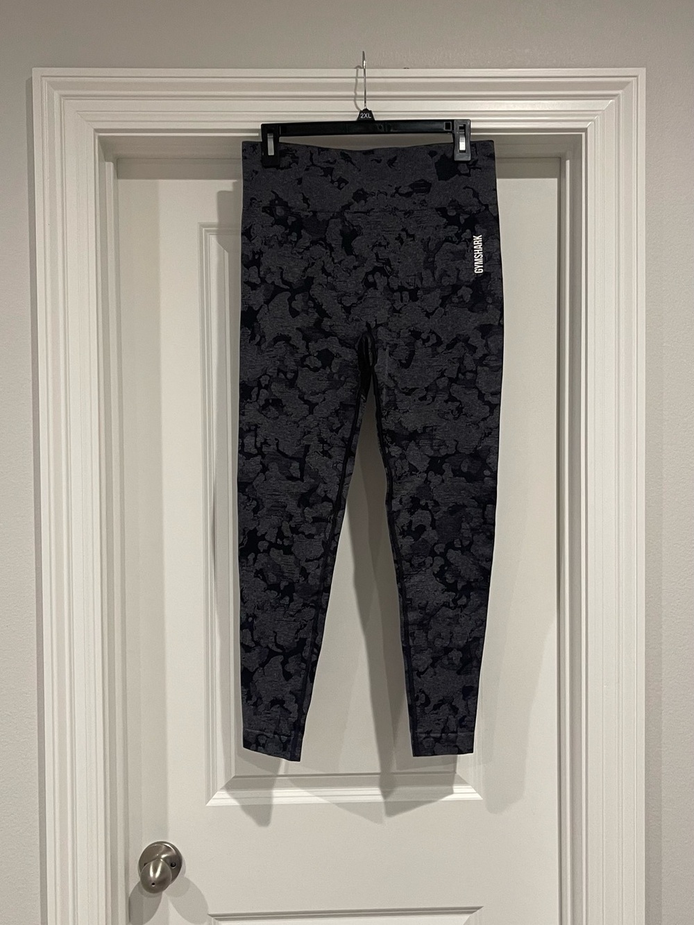 Gymshark Black & Gray Camo-Print Leggings